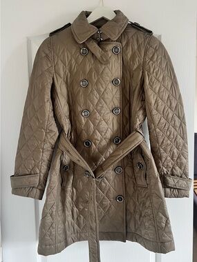 Authentic Burberry Brit quilted trench coat , size L